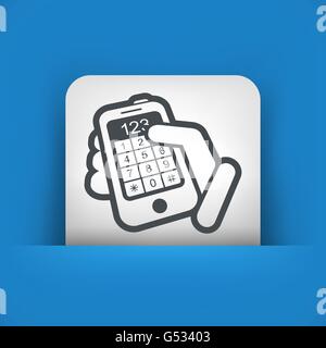 Phone keypad numbers Stock Vector