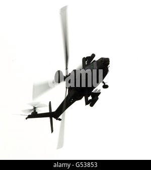 Farnborough Apache helicopter Stock Photo