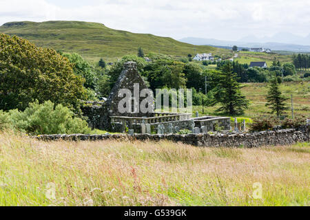 United Kingdom, Scotland, Highlands, Isle of Skye, Duirinish, Cemetery of St. Mary's Church Stock Photo