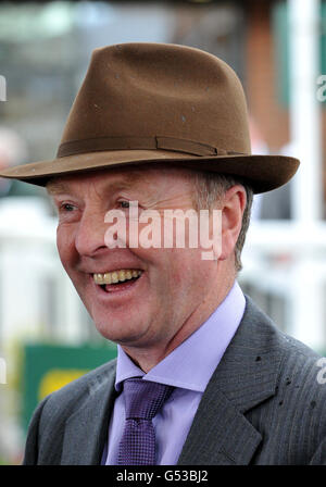 Horse Racing - The 2012 John Smith's Grand National - Day Two - Aintree Racecourse. Trainer JonJo O'Neill Stock Photo