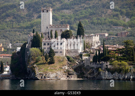Scaliger Castle, Castello Scaligero, Malcesine, Lake Garda, Veneto, Italy, Europe Stock Photo