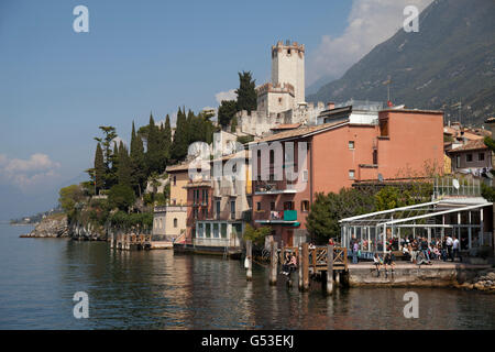 Scaliger Castle, Castello Scaligero, Malcesine, Lake Garda, Veneto, Italy, Europe Stock Photo