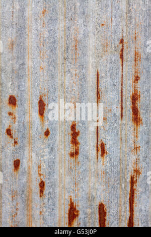 Rusted galvanized iron plate background Stock Photo