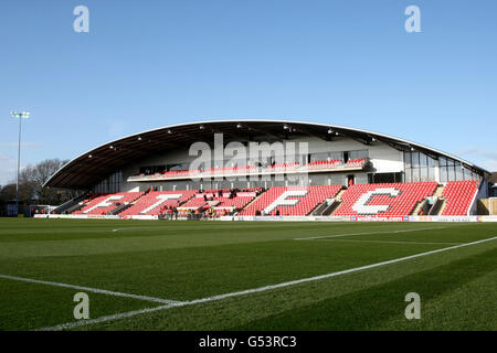 Soccer - Blue Square Premier League - Fleetwood Town v Lincoln City - Highbury Stadium. A general view of Highbury Stadium, home of Fleetwood Town Stock Photo