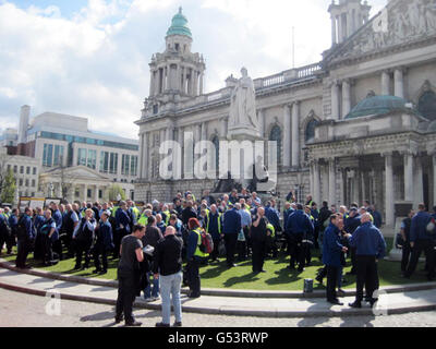 Belfast Bus drivers protest Stock Photo