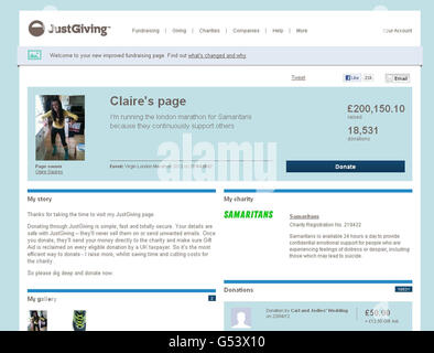 London Marathon death Stock Photo