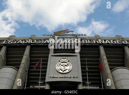 Soccer - UEFA Champions League - Semi Final - Second Leg - Real Madrid v Bayern Munich - Santiago Bernabeu. A general view of the exterior of the Santiago Bernabeu stadium, home of Real Madrid Stock Photo