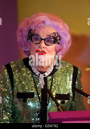 Comedian Barry Humphries as Dame Edna Everage at the Prince's Trust Design Awards in London Stock Photo