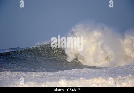 crashing wave rough seas Stock Photo