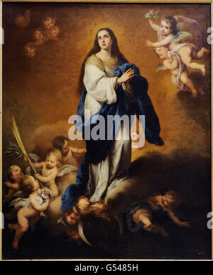 Bartolome Esteban Murillo (1617-1682). Baroque Spanish painter. Immaculate Conception 'Esquilache', 1645-1650. The State Hermitage Museum. Saint Petersburg. Russia. Stock Photo