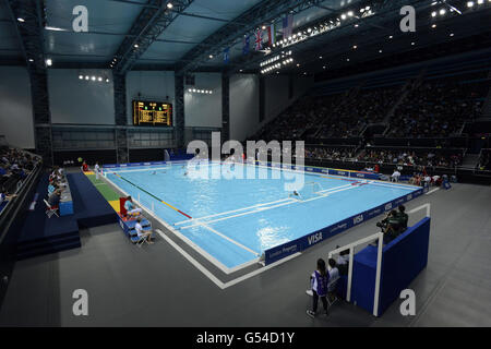 Water Polo - London 2012 Test Event - Day One - Water Polo Arena. General view of the Water Polo Arena, London. Stock Photo