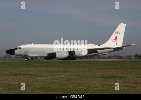 RAF ROYAL AIR FORCE BOEING RC 135 RIVET JOINT Stock Photo