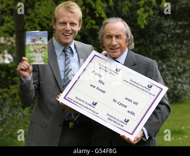 Sir Jackie Stewart promoting Dyslexia Scotland Stock Photo