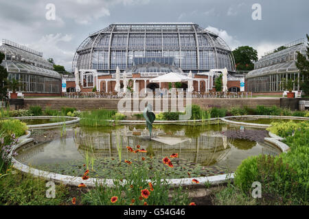 Berlin, Germany - the Berlin-Dahlem Botanical Garden. The main tropical greenhouse Stock Photo