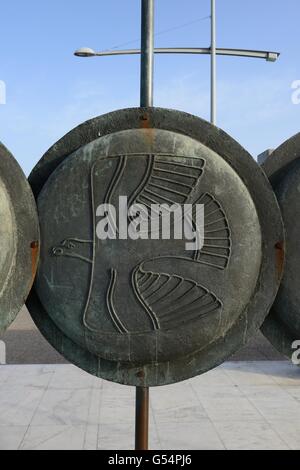 Alexander the Great, Spears of his soldiers, Thessaloniki, Greece Stock Photo