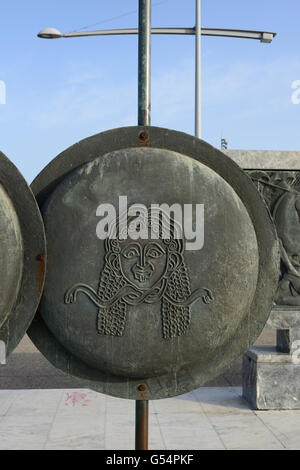 Alexander the Great, Spears of his soldiers, Thessaloniki, Greece Stock Photo