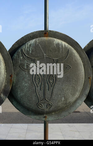 Alexander the Great, Spears of his soldiers, Thessaloniki, Greece Stock Photo