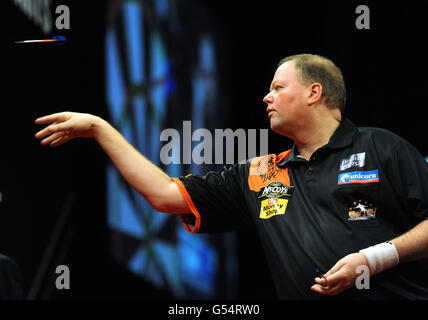 Darts - McCoy's Premier League Darts - Metro Radio Arena Stock Photo