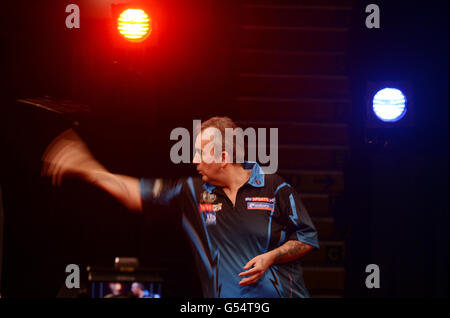 Darts - McCoy's Premier League Darts - Metro Radio Arena Stock Photo