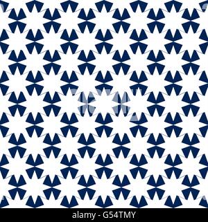 Blue and White Hypnotic Background Seamless Pattern. Stock Vector