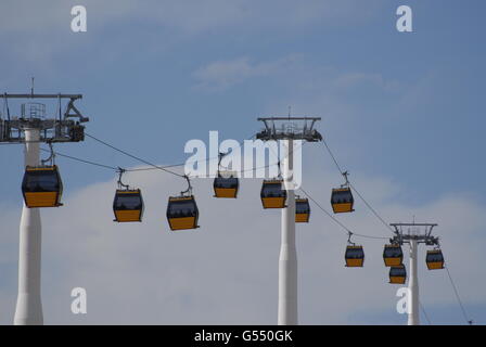 Sentepe Ropeway is a free of charge ropeway at the Municipality of Yenimahalle for public transportation Stock Photo