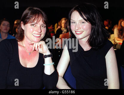 Celebrity mother and daughter, former Blue Peter television presenter Janet Ellis (left) and her pop singer daughter Sophie Ellis Bextor attending designer Boyd's catwalk show, during London Fashion Week. Stock Photo