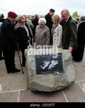 Falklands War memorial unveiled Stock Photo