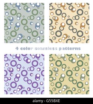 Color circles seamless patterns abstract background vector design Stock Vector