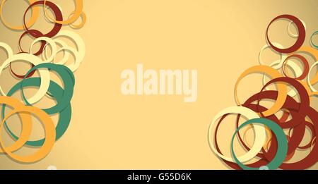abstract colored circles horizontal background vector design illustration Stock Vector