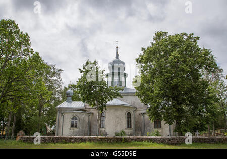 Orthodox church in Nina, lake Peipus , Eastern Estonia Stock Photo