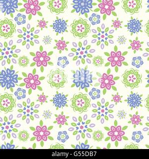 magic summer flower color seamless pattern abstract vector background Stock Vector