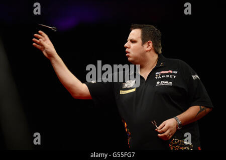 Darts - McCoy's Premier League Darts - Metro Radio Arena Stock Photo