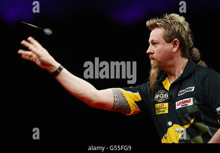 Darts - McCoy's Premier League Darts - Metro Radio Arena Stock Photo