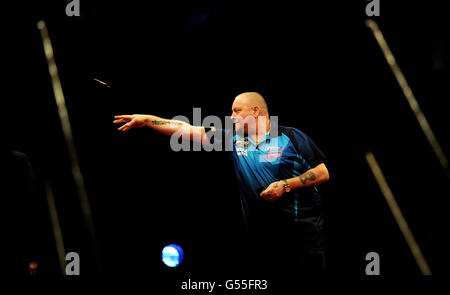 Darts - McCoy's Premier League Darts - Metro Radio Arena Stock Photo