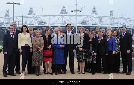 Labour visit to the Olympic Park Stock Photo