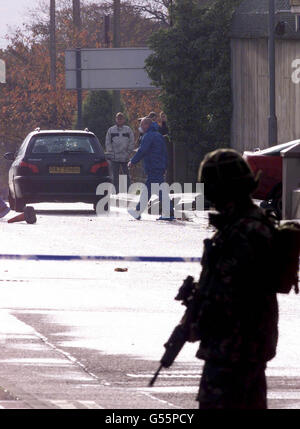 Castlewellan RUC Station bomb Stock Photo