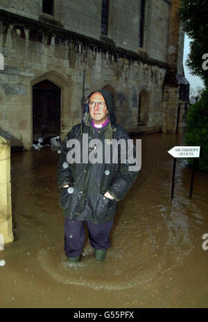 York Floods Archbishop Hope Stock Photo