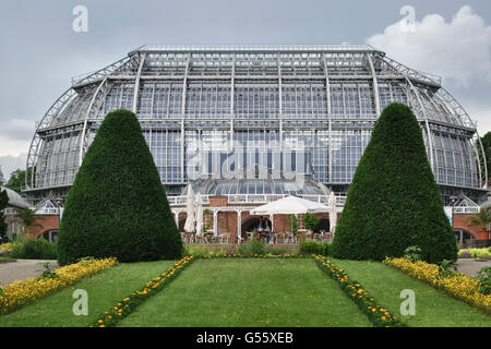 Berlin, Germany - the Berlin-Dahlem Botanical Garden. The main tropical greenhouse Stock Photo