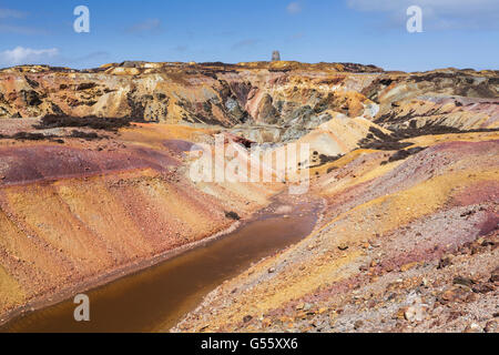 Parys Mountain Copper Mine, north-east Anglesey, Wales, UK Stock Photo