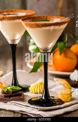 Irish cream liqueur in a glass Stock Photo