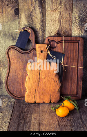 Empty cutting boards Stock Photo