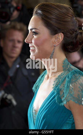 The Duchess of Cambridge arriving at the Our Greatest Team Rises gala dinner at the Royal Albert Hall, London. Stock Photo
