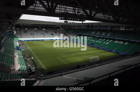 A general view of the Stade Geoffroy Guichard before the UEFA Euro 2016, Group B match between England and Slovakia. Stock Photo