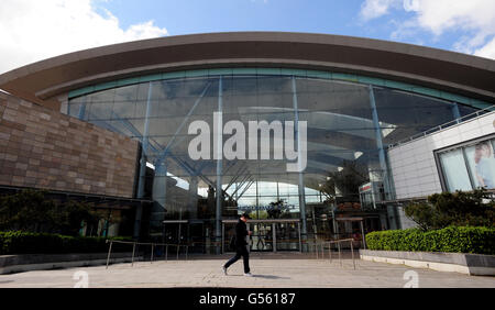 Milton Keynes stock. General view of entrance to Midsummer Place Shopping Centre at Milton Keynes City centre. Stock Photo