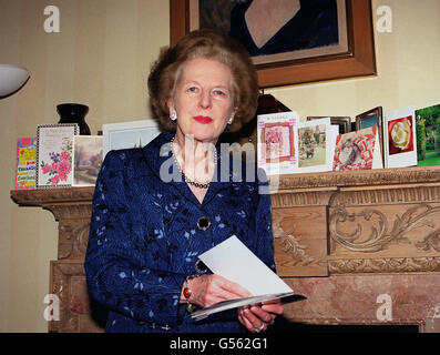 Thatcher 75th Birthday Cards Stock Photo