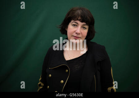 Joanne Harris, English writer novelist. Author of the book 'Chocolat'. At the Hay Festival of Literature and the Arts, Hay on Wye, Powys, Wales UK, June 01 2016 Stock Photo