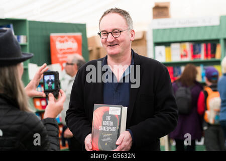 Professor Gordon McMullan, Shakespearean expert,  from the Department of English at King's College London. The Hay Festival of Literature and the Arts, Hay on Wye, Powys, Wales UK, June 01 2016 Stock Photo