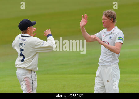 Cricket - LV= County Championship - Division Two - Yorkshire v Hampshire - Day Two - Headingley Stock Photo