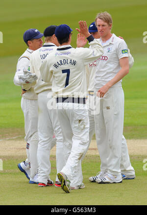 Cricket - LV= County Championship - Division Two - Yorkshire v Hampshire - Day Two - Headingley Stock Photo