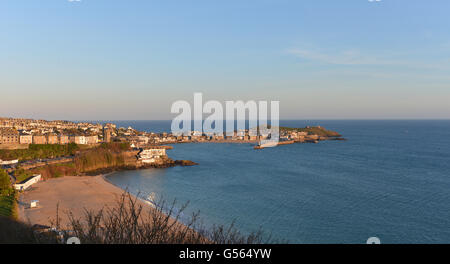 St.Ives Harbour bathed in sunlight Stock Photo